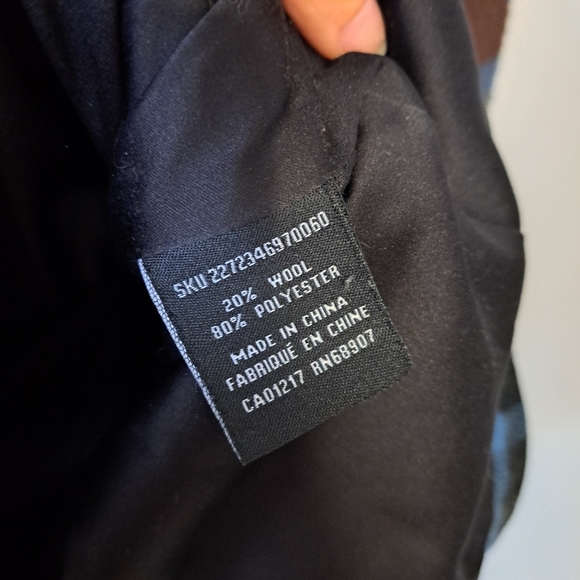 Le chateau | Blue & brown plaid womens hooded jacket - Picture 6 of 10